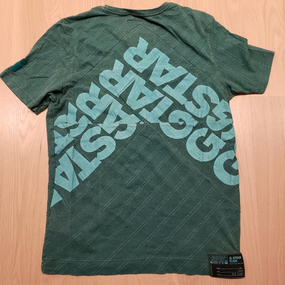 Men's G-Star Green Logo T-Shirt - Size Medium - Picture 2 of 5